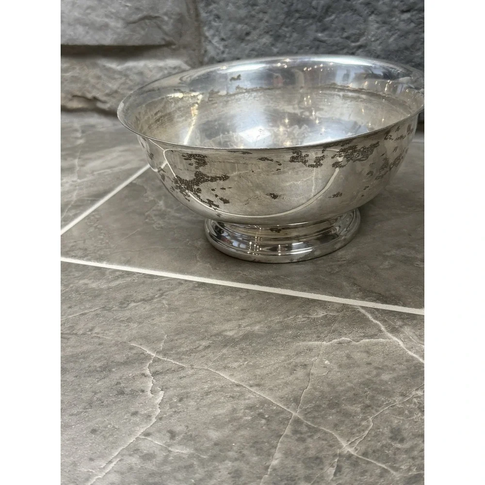 VTG Gorham Silver Plate Paul Revere Pedestal Bowl 8